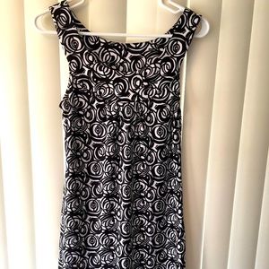 JFW Black/White Swirled Sleeveless Dress